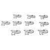 100pcs Cat Shape Paper Clips Increased Slip Resistance Rustproof Metallic