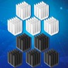 Ranuw 5Pcs/Set 9 * 9 * 12mm Aluminum Cooling Heat