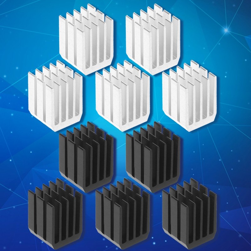 Ranuw 5Pcs/Set 9 * 9 * 12mm Aluminum Cooling Heat