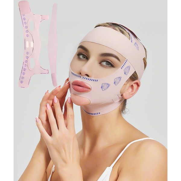 V-Line Lifting Chinstrap,Reusable V Line Lifting Mask with Chin Strap,Chin