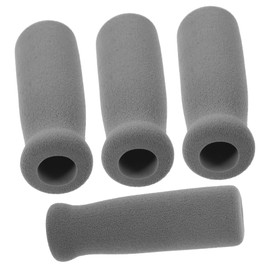 TOVINANNA 4Pcs Grey Walking Cane Handle Grip Replacement Soft Foam Crutch Grips Non Slip Comfortable Support for Seniors Elderly Relief Hand Protection