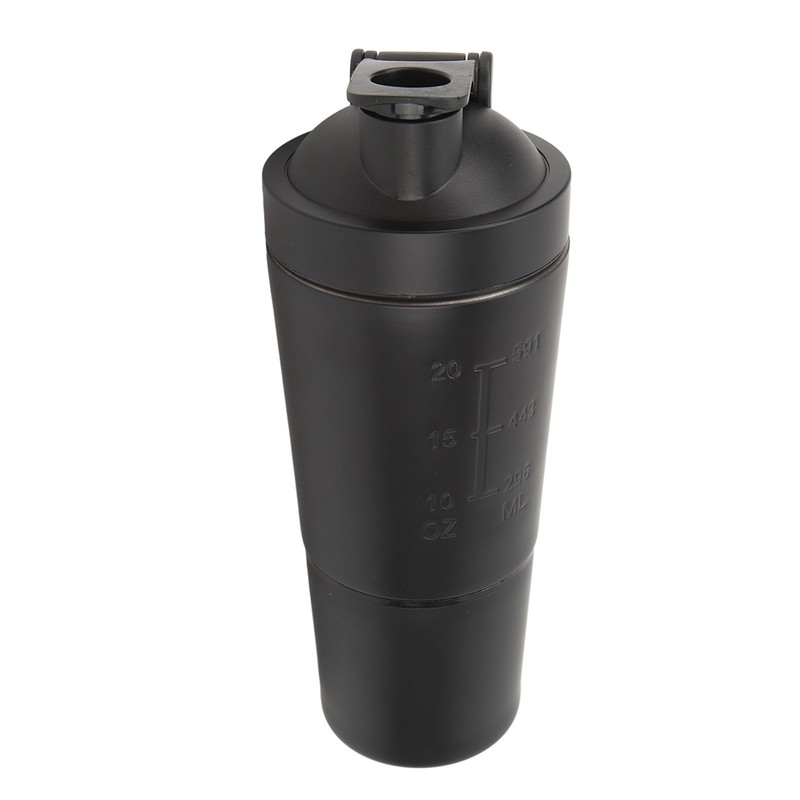 Shaker Bottle Stainless Steel Protein Shaker Scales Portable Shaker Cup