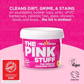 The Pink Stuff Bathroom Cleaning Kit – Complete 6-Piece Set with Cleaning Paste, Foam Spray, Toilet Powder, Sponge & Microfiber Cloths – Tough on Stains, Grease & Soap Scum