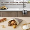 2-Pack Reusable Beeswax Bread Bags for Sourdough, Natural Linen Bag