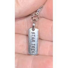 Silver Star Trek Charm Zipper Pull & Keychain Add On Clip!!