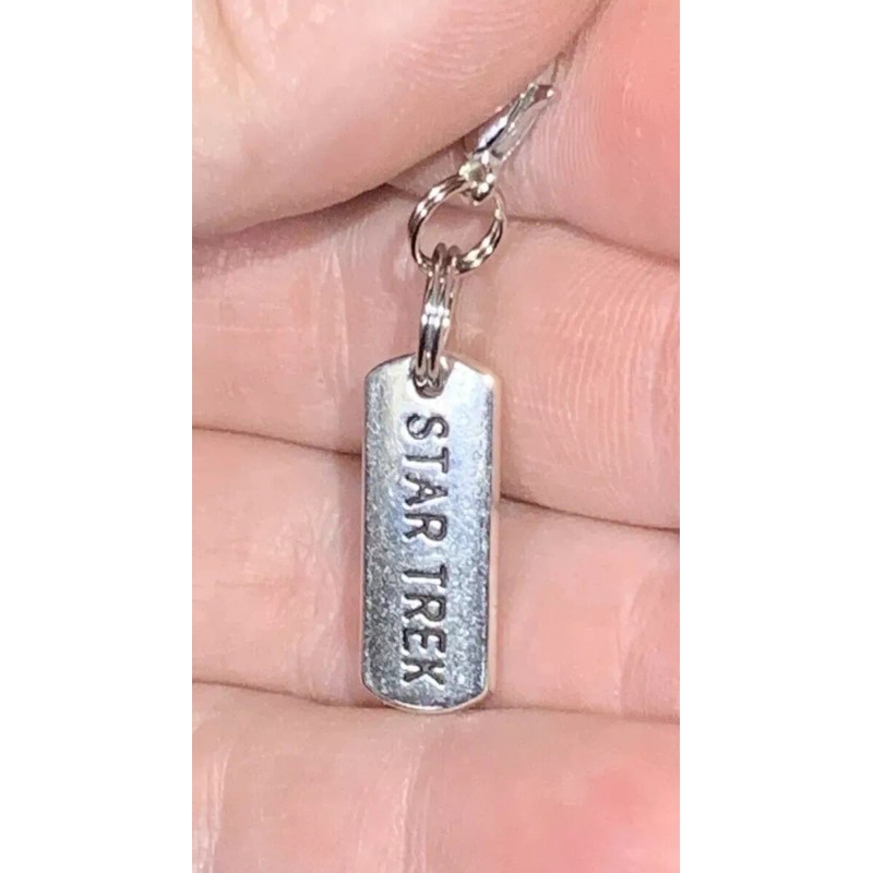 Silver Star Trek Charm Zipper Pull & Keychain Add On