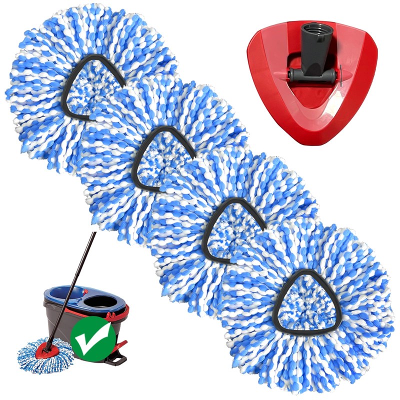 Mop Head Replacement, Spin Mop Replacement Head, Include 4pcs Mop