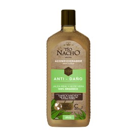 Tío Nacho ANTI-DAÑO, Acondicionador Jalea Real + ALOE VERA 100% ORGÁNICO, con el poder de la naturaleza elimina el daño* en el 1er uso y blinda de futuros daños*, Reparación Profunda, 100% reciclados y reciclables 415 ml