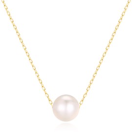 KOKO PEARL JEWELRY Women's Natural Pearl Necklace, Made in Japan, Akoya Pearl, Pearl Necklace, Casual, Everyday Use, Akoya pearl, Pearl