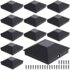4x4 Post Caps Black(Actual 3.5" x 3.5"), 4 Pack Fence