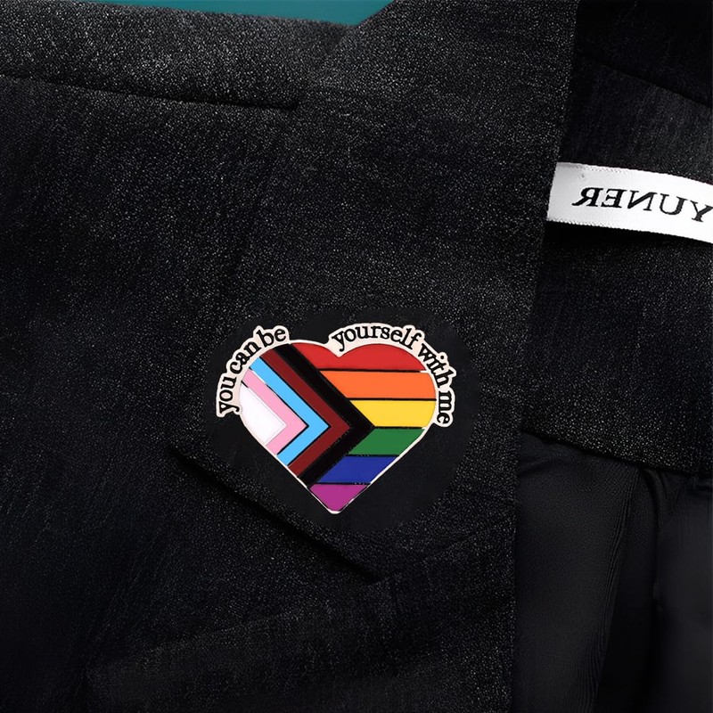 TISCH Pack of 2 Pride Pin Gay Pride Inspirational Quotes