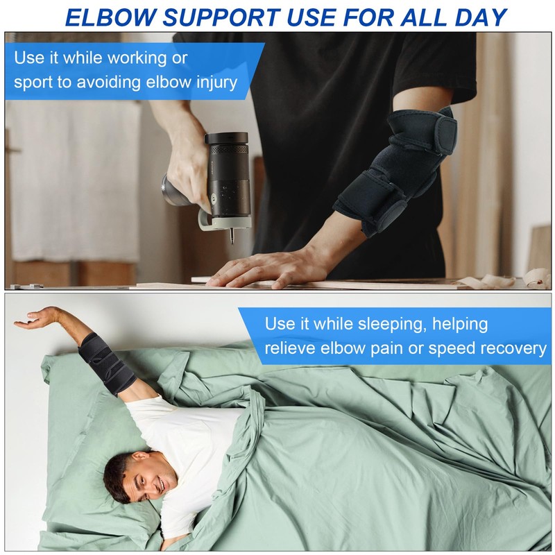 JASFLY Elbow Bandage Elbow with Removable Adjustable Metal Rails with