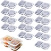Aywenny 15PCS Double Compartment Condiment Containers with Lids,Disposable 2 Compartment