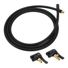 INFINAUTO Tyre Inflator Extension Tube 62.99 Inch 7.8 mm ID for Car Motorcycle Bicycle Air Pump Extension Hose Adapter Tyre Valve with Air Coupling Rubber Black Durable