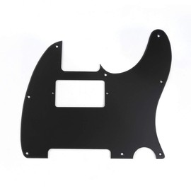 Musiclily 8 Hole Humbucker Tele Pickguard HH TLPick Guard Scratch Plate for Fender USA/Mexican Standard Telecaster Modern Style Electric Guitar, 1Ply Matte Black
