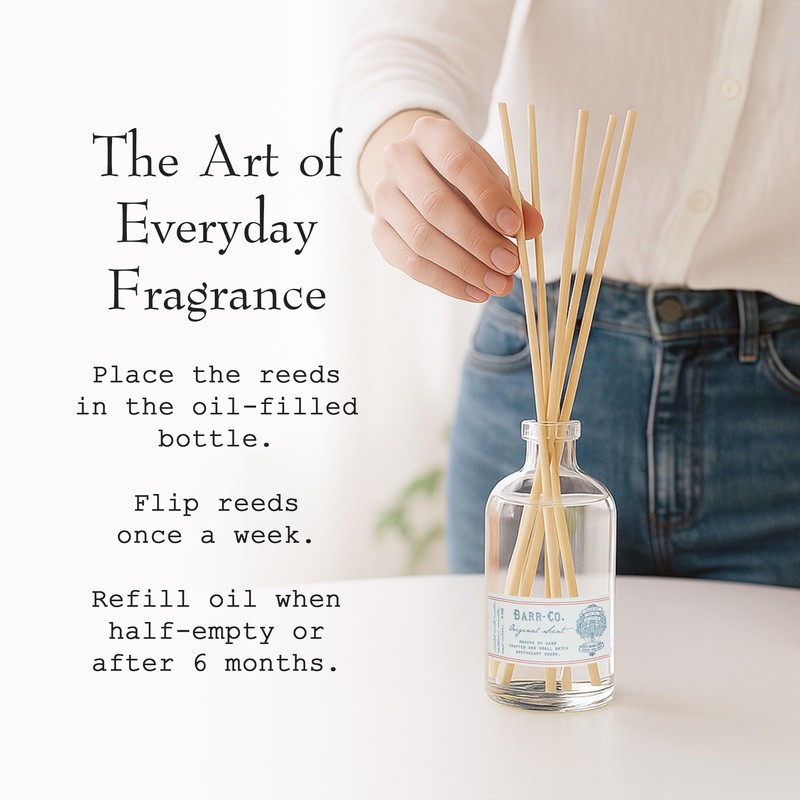 Barr-Co. Original Scent Reed Diffuser Kit, Tranquil Milky Scent with