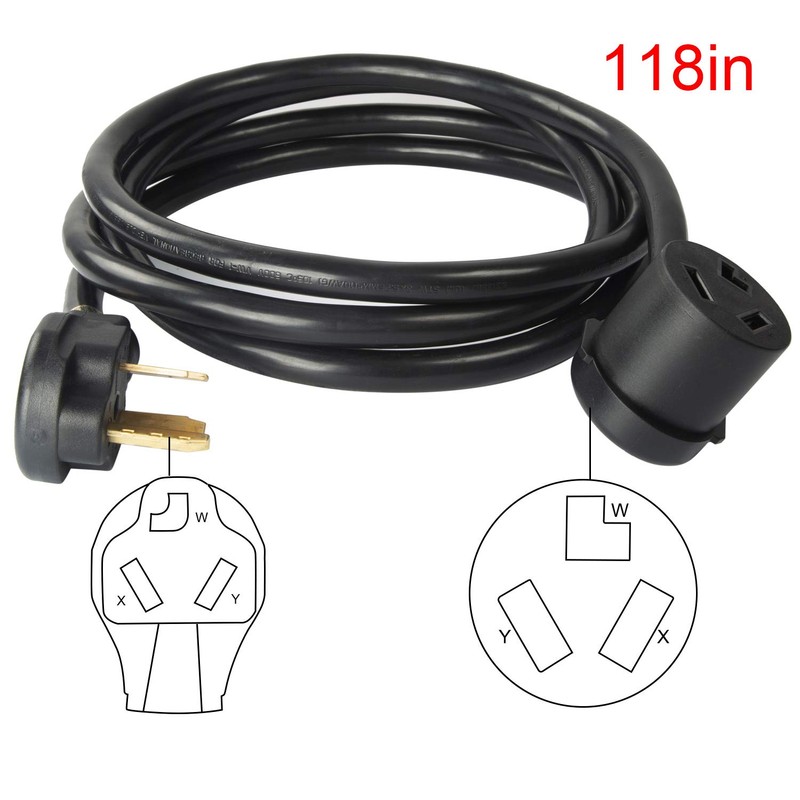 10FT 3 Prong Dryer Extension Cord, NEMA 10-30P to 10-30R