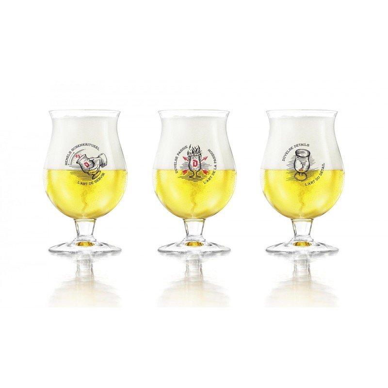 Duvel Belgian Beer Chalice Glass New 2019 Style