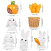 Pack of 7 Miniature Rabbits, Bunny Easter Decoration, Rabbit Figures,