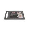 Plastic Chopping Board, Cutting Board with Hanging Hole Best for Meat, Vegetables and Cheese. Professional Easy-Grip Handles, Black & White Color 7 Different Size (26 x 16 CM)
