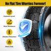 13" 4.00-6 Flat Free Wheels Replacement 2-Pack Solid Tire and