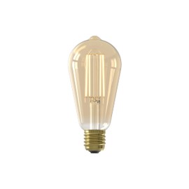 CALEX LED Filament Squirrel Cage 4.5W 240V E27 Gold ST64 Dusk to Dawn