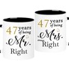 WOSIWULA 47 Year Anniversary Coffee Mugs Set of 2, 47