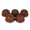5Pcs Wooden Base Pin Cushion Cute Needle Holder Round Wooden