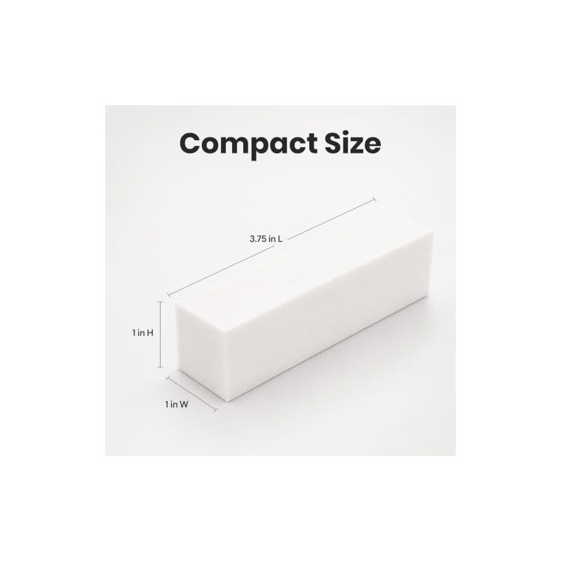 ForPro Super White Buffing Block, 240 Grit, Four-Sided Manicure &