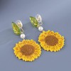 Sunflower Earrings for Women Sunflower Clip on Earrings Spring Earrings