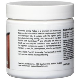 Seachem NutriDiet Shrimp Flakes - 15g/.5oz with probiotics