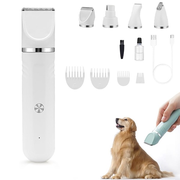 EFYUE Dog Clippers for Grooming Low Noise 4-in-1 Shaver Rechargeable