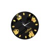LABRIMP Cute Cup Pattern Magnetic Clock Refrigerator Sticker Wall Hanging