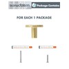 SORWDUERM 2 Pack Brushed Gold Cabinet Knobs Brass Kitchen Solid