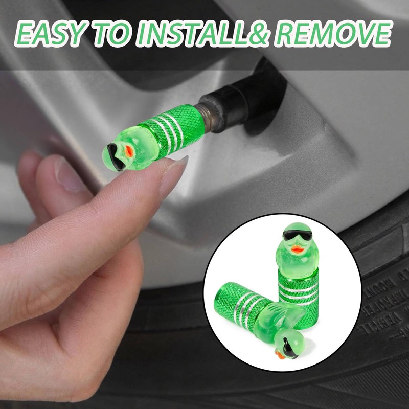 4Pack Cat Tire Valve Stem Caps Cute Cat Car Accessories