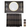 ANDSTAR Set of 8 Pcs Bamboo Placemats Natural Anti-Slip Bamboo