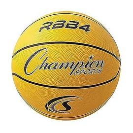 Champion Sport Pro Baloncesto de Goma, Amarillo, Size 6/28.5" Diameter