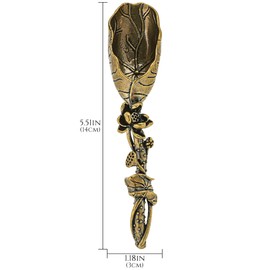 JANKOW Lotus Leaf Tea Shovel, Lotus Leaf Shape Tea Scoop, Vintage Lotus Leaf Tea Shovel for Tea, Coffee