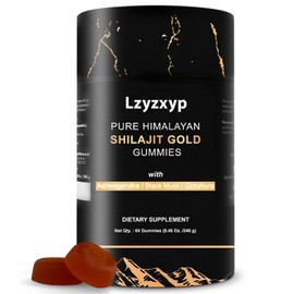 Pure Himalayan Shilajit Gummies, Gold Grade Shilajit with Ashwagandha|Energy Boost & Immune Support Fulvic Acid & 85/Trace Minerals for Men and Women No Added Sugar 100% Natural Organic 60 Gummies (1)