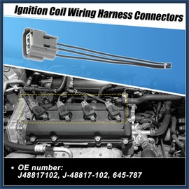 INFINAUTO 4pcs Ignition Coil Connectors Plug Wiring Harness Pigtail 3 Wire Stylish Design