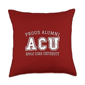 Apple Cider Lover Design Co. Proud Alumni Apple Cider University Throw Pillow, 18x18, Multicolor
