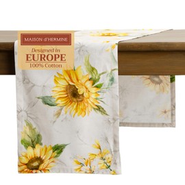 Maison d'Hermine Table Runner 100% Cotton Single Layer Table Runners 108 inches Long Home, Kitchen, Dining, Party & Camping - Gifts for Mothers Day Spring & Summer (Candice, 14.50" x 108")