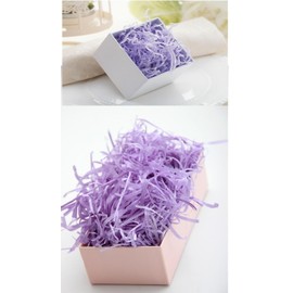 LORJE Raffia Grass Shredded Tissue Paper, Filler for Wrapping Gifts, Easter Basket Filler,Basket Shreds Crinkle Paper Party Gift Packaging Filler (Light purple)