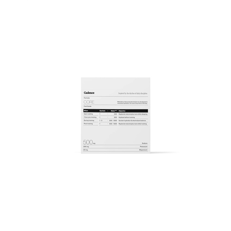 Cadence Core Electrolyte Hydration Sachets - Essential Electrolytes Powder -