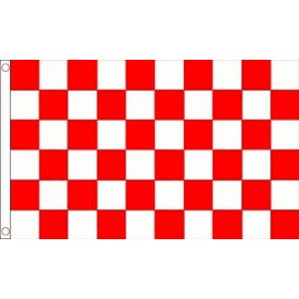 Red and White Check Flag Giant 8 x 5 FT Checkered FlagSuperstore