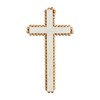 Mud Pie Gold Beaded Cross Sitter, Medium, 9" x 4