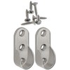 Secotec Wardrobe Rail Supports Oval Nickel, Pack of 2, 105030315