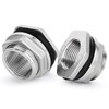 TAISHER 2PCS 304 Stainless Steel 1/2'' FPT Bulkhead Tank Connector