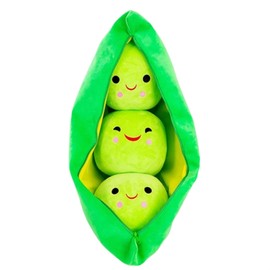 Plush Toy Pea Pod Doll Stuffed Toy Cushion Cuddly Toy Pea Pod, for Playing and Cuddling, Soft Cuddly Toy for Girls, Boys, Babies (25 cm, Green Beans)