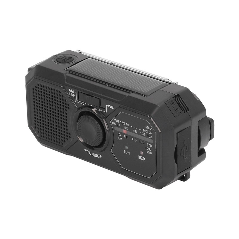 Solar Hand Crank Radio NOAA Portable Multifunctional Hand Crank Weather